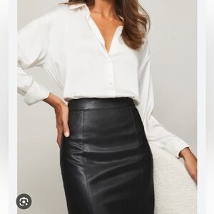 ASOS leather skirt, NWT, size 8